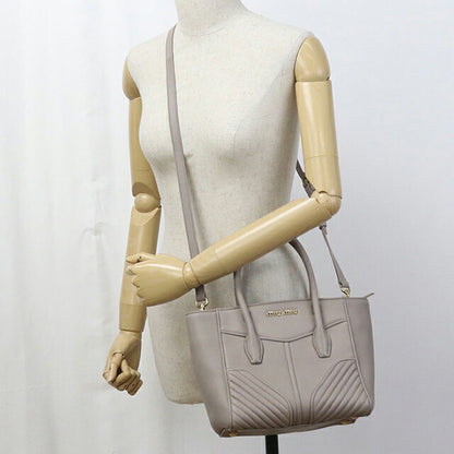 Used Miu Miu tote bag ladies brand MIUMIU 2WAY 5BA145 2E5W F0D32 gray bag USDMI106340011