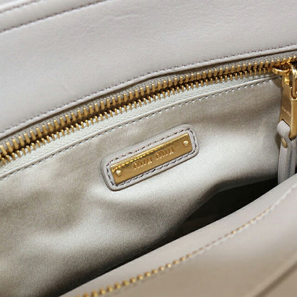 Used Miu Miu tote bag ladies brand MIUMIU 2WAY 5BA145 2E5W F0D32 gray bag USDMI106340011