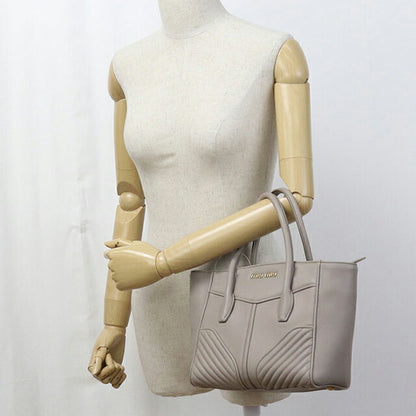 Used Miu Miu tote bag ladies brand MIUMIU 2WAY 5BA145 2E5W F0D32 gray bag USDMI106340011