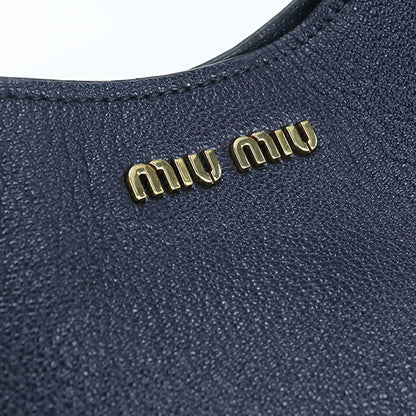 二手 Miu Miu 手提包女士品牌 MIUMIU 2WAY 皮革海军蓝包 USDMI106418011