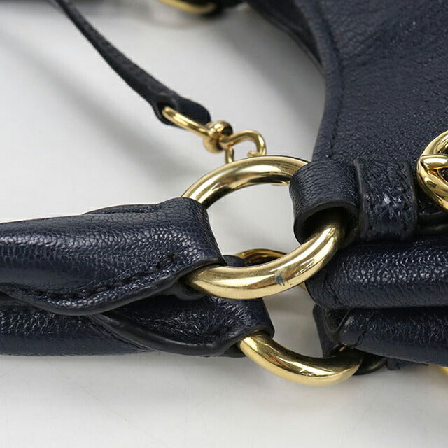 二手 Miu Miu 手提包女士品牌 MIUMIU 2WAY 皮革海军蓝包 USDMI106418011
