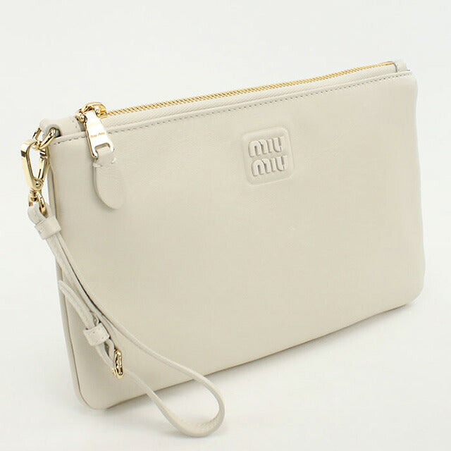 中古 ミュウミュウ クラッチバッグ レディース ブランド MIUMIU クラッチバッグ レザー 5NH012 2CTX F0009 ホワイト バッグ USDMI106449011