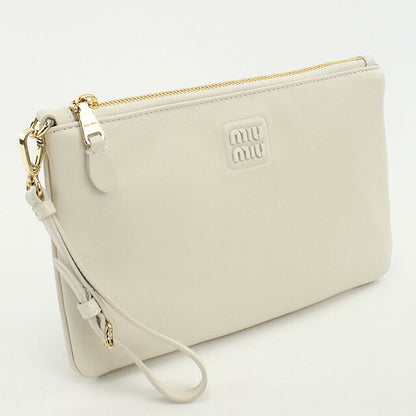 中古 ミュウミュウ クラッチバッグ レディース ブランド MIUMIU クラッチバッグ レザー 5NH012 2CTX F0009 ホワイト バッグ USDMI106449011