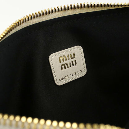 中古 ミュウミュウ クラッチバッグ レディース ブランド MIUMIU クラッチバッグ レザー 5NH012 2CTX F0009 ホワイト バッグ USDMI106449011