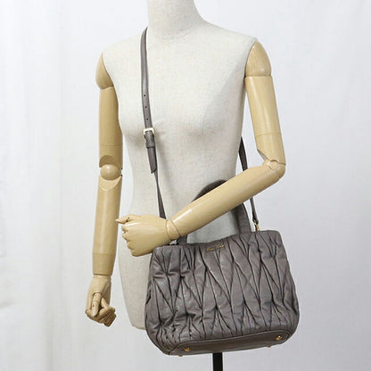 二手 Miu Miu 手提包 女士品牌 MIUMIU Matelasse 2WAY 灰色包 USDMI106557011