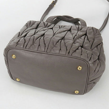 二手 Miu Miu 手提包 女士品牌 MIUMIU Matelasse 2WAY 灰色包 USDMI106557011