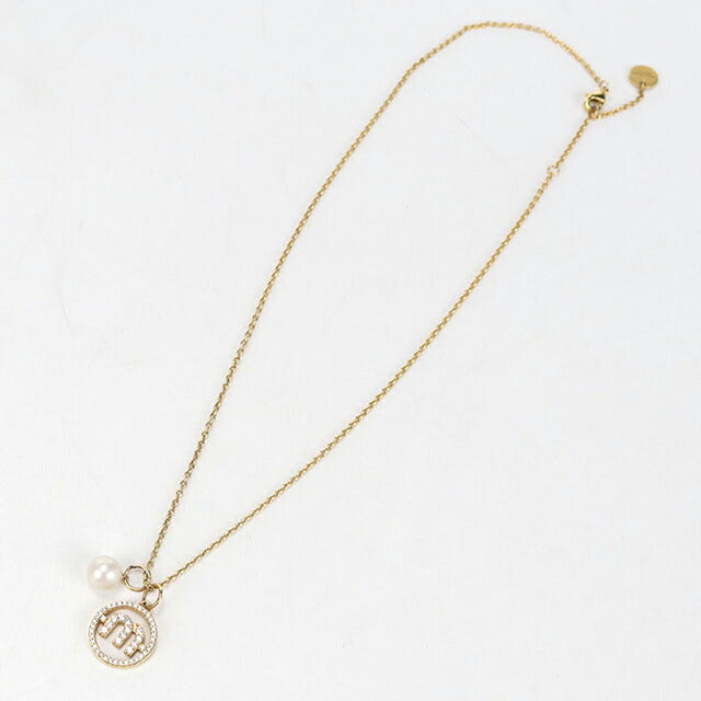 中古 ミュウミュウ ネックレス レディース ブランド MIUMIU ラインストーン ゴールド アクセサリー USDMI106631011