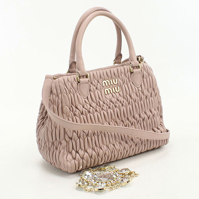 中古 ミュウミュウ トートバッグ レディース ブランド MIUMIU マテラッセ 2WAY ピンク バッグ USDMI106714011