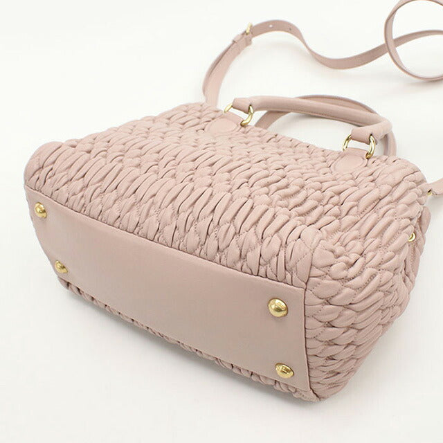 中古 ミュウミュウ トートバッグ レディース ブランド MIUMIU マテラッセ 2WAY ピンク バッグ USDMI106714011