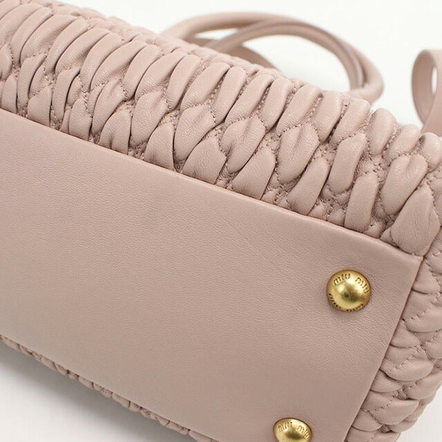中古 ミュウミュウ トートバッグ レディース ブランド MIUMIU マテラッセ 2WAY ピンク バッグ USDMI106714011