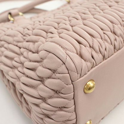 中古 ミュウミュウ トートバッグ レディース ブランド MIUMIU マテラッセ 2WAY ピンク バッグ USDMI106714011