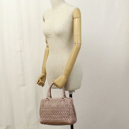 中古 ミュウミュウ トートバッグ レディース ブランド MIUMIU マテラッセ 2WAY ピンク バッグ USDMI106714011