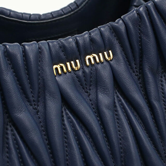 中古 ミュウミュウ トートバッグ レディース ブランド MIUMIU マテラッセ 2WAY 5BE886 N88 F0016 ネイビー バッグ USDMI106729011