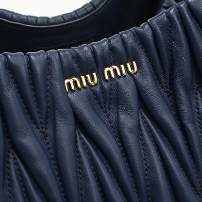 中古 ミュウミュウ トートバッグ レディース ブランド MIUMIU マテラッセ 2WAY 5BE886 N88 F0016 ネイビー バッグ USDMI106729011