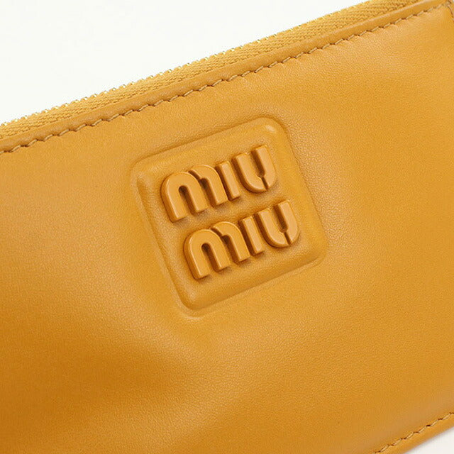 中古 ミュウミュウ カードホルダー レディース ブランド MIUMIU オレンジ 財布 USDMI107382011