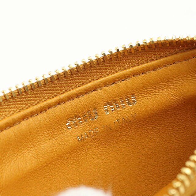 中古 ミュウミュウ カードホルダー レディース ブランド MIUMIU オレンジ 財布 USDMI107382011