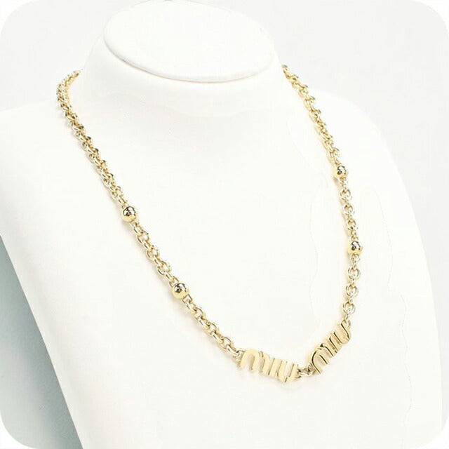 中古 ミュウミュウ ネックレス レディース ブランド MIUMIU ゴールド アクセサリー USDMI107815011