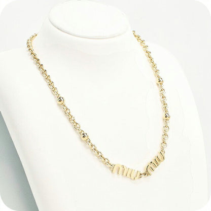 中古 ミュウミュウ ネックレス レディース ブランド MIUMIU ゴールド アクセサリー USDMI107815011