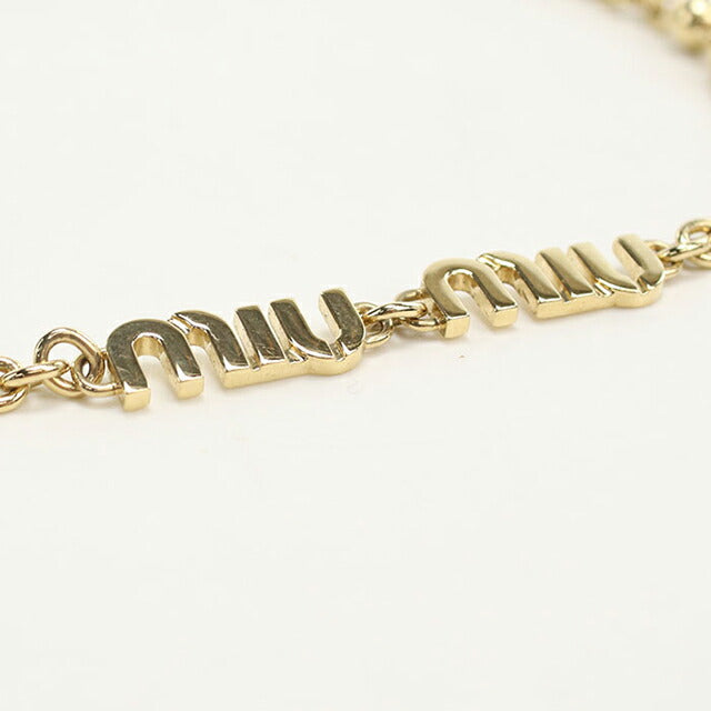 中古 ミュウミュウ ネックレス レディース ブランド MIUMIU ゴールド アクセサリー USDMI107815011