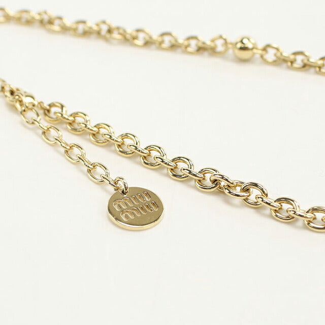 中古 ミュウミュウ ネックレス レディース ブランド MIUMIU ゴールド アクセサリー USDMI107815011
