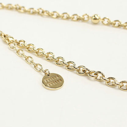 中古 ミュウミュウ ネックレス レディース ブランド MIUMIU ゴールド アクセサリー USDMI107815011