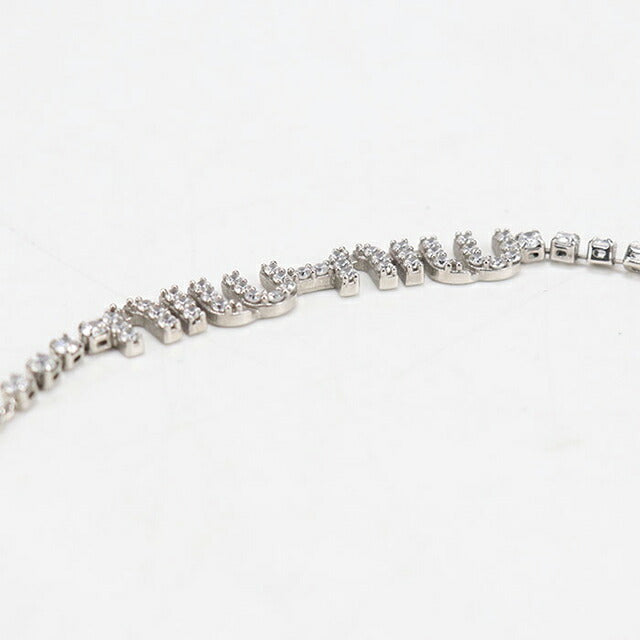 中古 ミュウミュウ ネックレス レディース ブランド MIUMIU クリスタル付きメタル シルバー ジュエリー・アクセサリー USDMI108221011