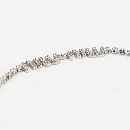 中古 ミュウミュウ ネックレス レディース ブランド MIUMIU クリスタル付きメタル シルバー ジュエリー・アクセサリー USDMI108221011