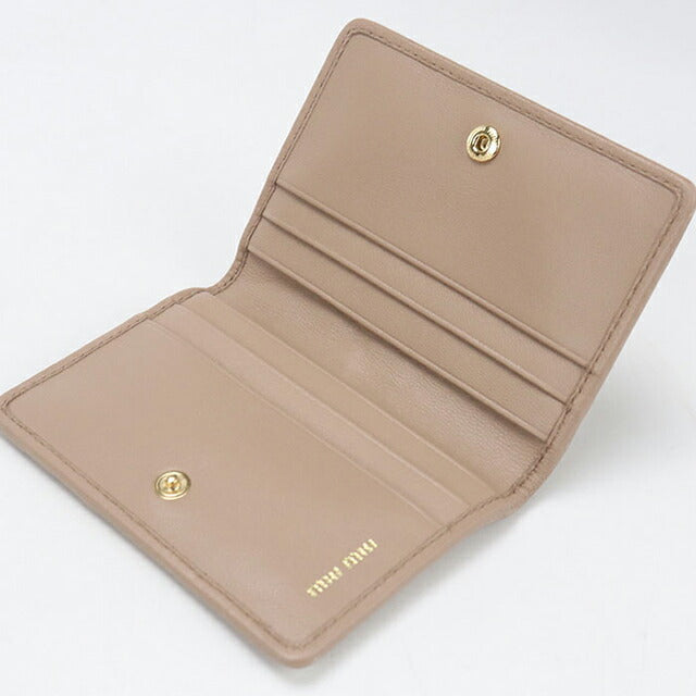 Used Miu Miu Card Case Ladies Brand MIUMIU Matelasse 5MC103 Beige USDMI109589011