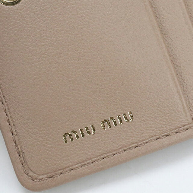 Used Miu Miu Card Case Ladies Brand MIUMIU Matelasse 5MC103 Beige USDMI109589011