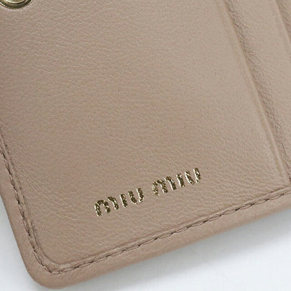 Used Miu Miu Card Case Ladies Brand MIUMIU Matelasse 5MC103 Beige USDMI109589011