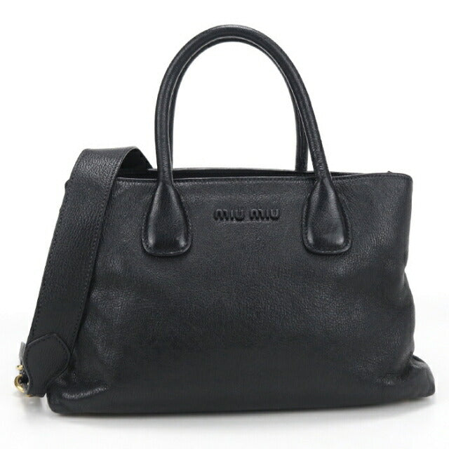 Used Miu Miu tote bag ladies brand MIUMIU 2WAY leather black USDMI111760011