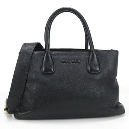 Used Miu Miu tote bag ladies brand MIUMIU 2WAY leather black USDMI111760011