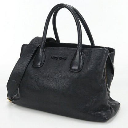 Used Miu Miu tote bag ladies brand MIUMIU 2WAY leather black USDMI111760011