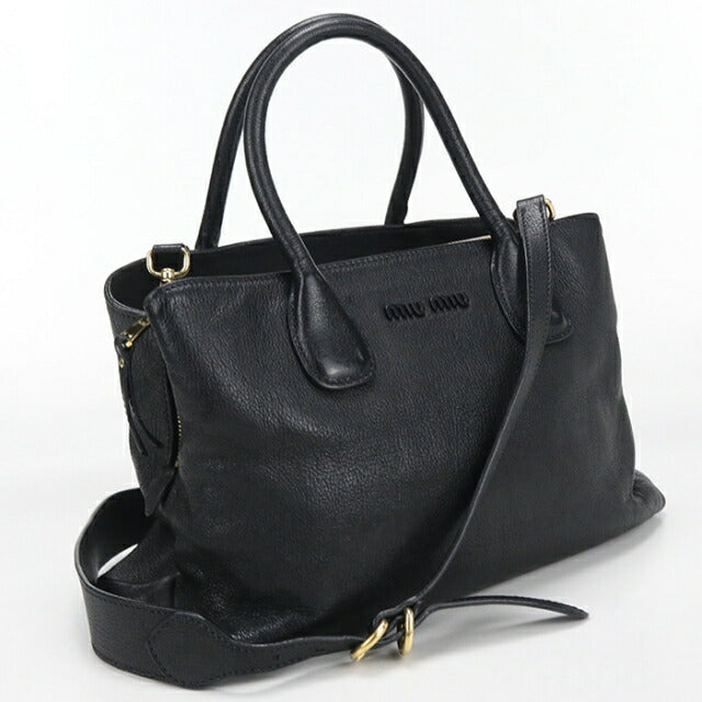 Used Miu Miu tote bag ladies brand MIUMIU 2WAY leather black USDMI111760011