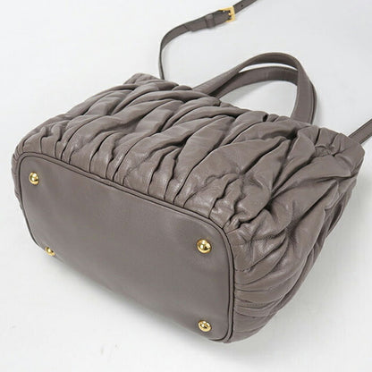 中古 ミュウミュウ トートバッグ レディース ブランド MIUMIU マテラッセ 2WAY 5BG061 N88 F0572 グレー USDMI112525011