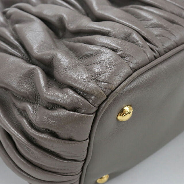 中古 ミュウミュウ トートバッグ レディース ブランド MIUMIU マテラッセ 2WAY 5BG061 N88 F0572 グレー USDMI112525011