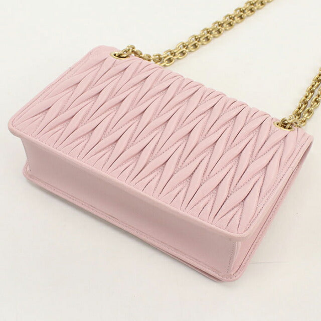中古 ミュウミュウ ショルダーバッグ レディース ブランド MIUMIU マテラッセ チェーン 5BP065 ピンク USDMI112977011