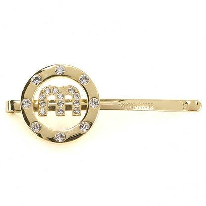 中古 ミュウミュウ ヘアクリップ レディース ブランド MIUMIU メタル ヘアクリップ ゴールド ヘアアクセサリー USDMI113901011