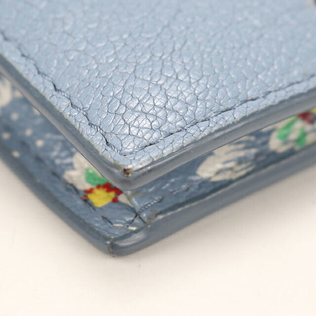 中古 ミュウミュウ 二つ折り財布 二折財布 レディース ブランド MIUMIU 5MV204 ブルー USDMI114540011