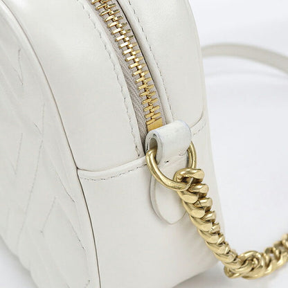 中古 ミュウミュウ ショルダーバッグ レディース ブランド MIUMIU チェーンショルダーバッグ レザー MI115965 ホワイト USDMI115965011