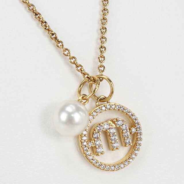 中古 ミュウミュウ ネックレス レディース ブランド MIUMIU 5JC754 ゴールド アクセサリー USDMI116246011