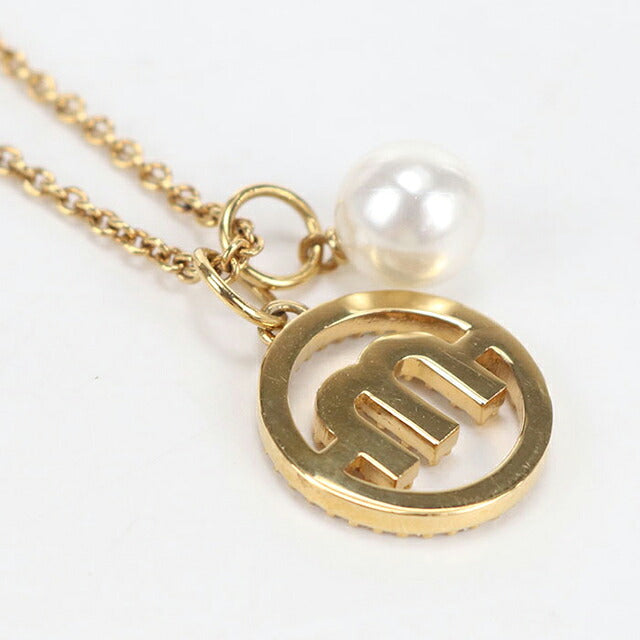 中古 ミュウミュウ ネックレス レディース ブランド MIUMIU 5JC754 ゴールド アクセサリー USDMI116246011
