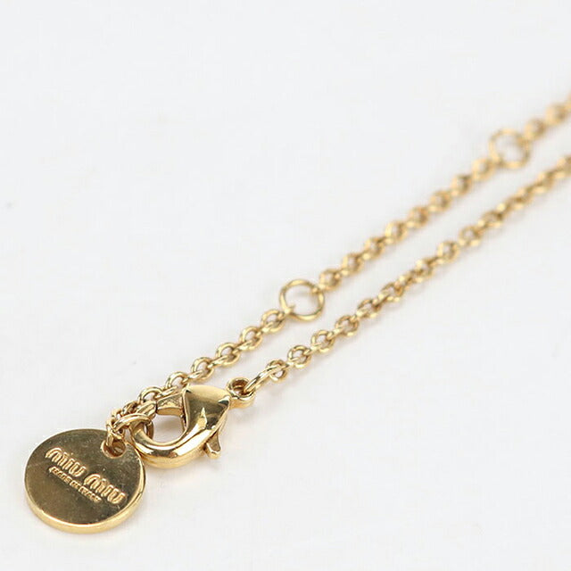 中古 ミュウミュウ ネックレス レディース ブランド MIUMIU 5JC754 ゴールド アクセサリー USDMI116246011