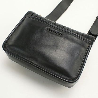 中古 ミュウミュウ 斜め掛け ショルダーバッグ レディース ブランド MIUMIU マテラッセ 5BD161 ブラック USDMI116702011