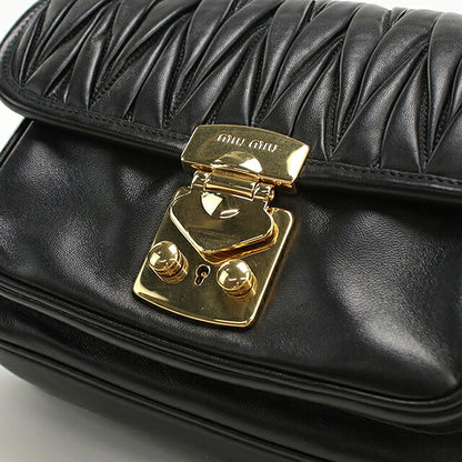 中古 ミュウミュウ 斜め掛け ショルダーバッグ レディース ブランド MIUMIU マテラッセ 5BD161 ブラック USDMI116702011