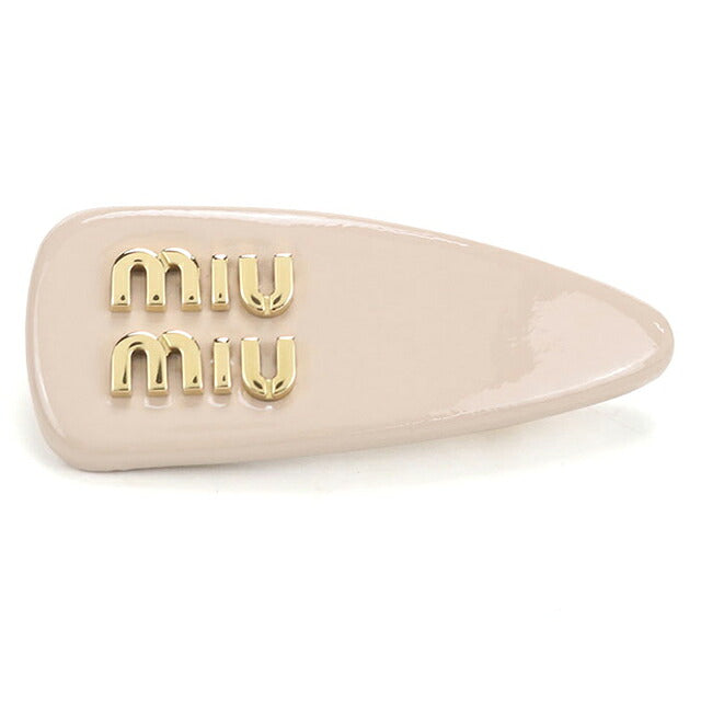 中古 ミュウミュウ バレッタ レディース ブランド MIUMIU  パテントレザー ヘアクリップ 5IF092 ピンク ヘアアクセサリー USDMI117574011