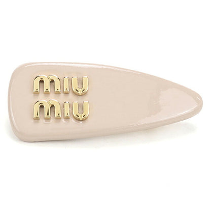 中古 ミュウミュウ バレッタ レディース ブランド MIUMIU  パテントレザー ヘアクリップ 5IF092 ピンク ヘアアクセサリー USDMI117574011