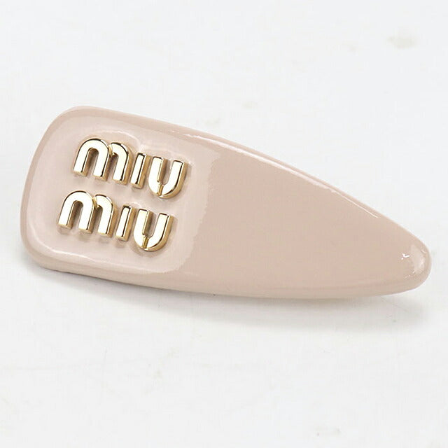 中古 ミュウミュウ バレッタ レディース ブランド MIUMIU  パテントレザー ヘアクリップ 5IF092 ピンク ヘアアクセサリー USDMI117574011