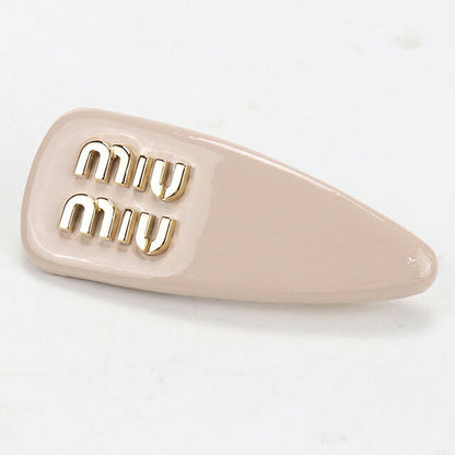 中古 ミュウミュウ バレッタ レディース ブランド MIUMIU  パテントレザー ヘアクリップ 5IF092 ピンク ヘアアクセサリー USDMI117574011
