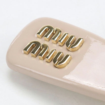 中古 ミュウミュウ バレッタ レディース ブランド MIUMIU  パテントレザー ヘアクリップ 5IF092 ピンク ヘアアクセサリー USDMI117574011